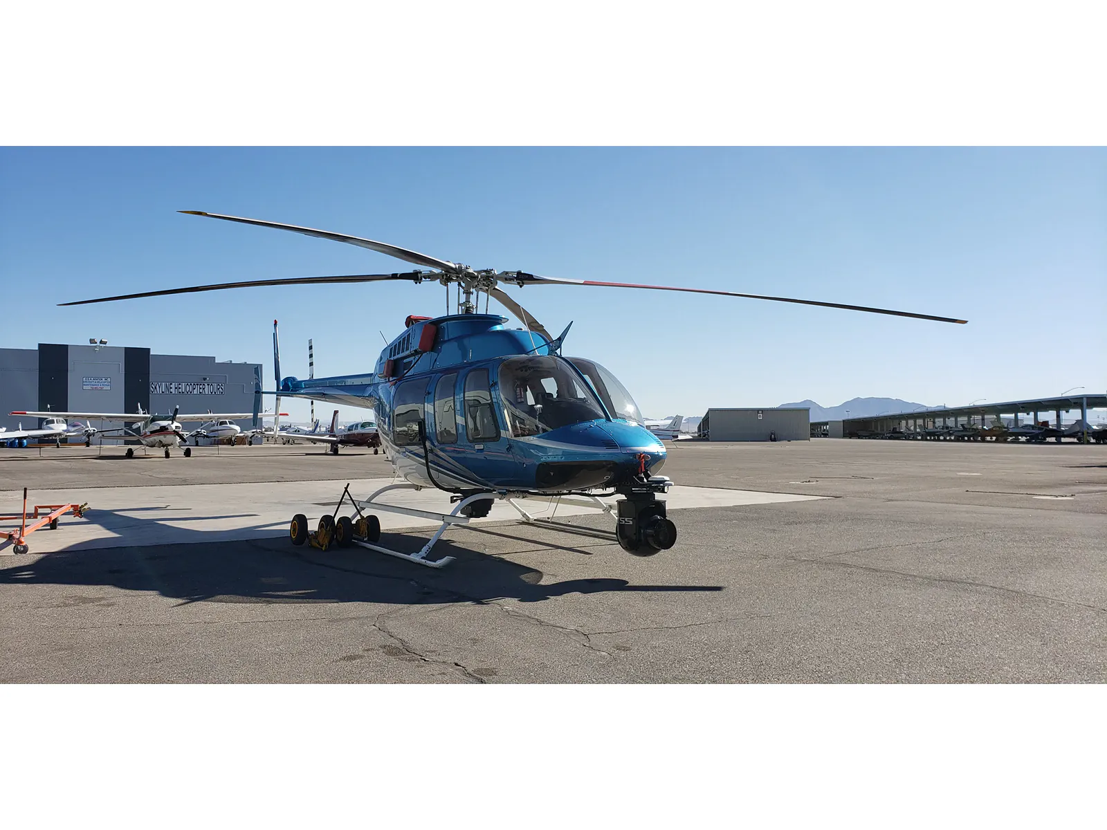 ManiWrks PowerFlow installed in a Bell 407 for aerial survey